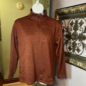 Men's Rust Zip-Up Pullover Sz L